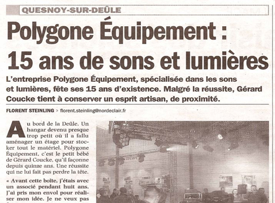 Article Nord Eclair 15 ans